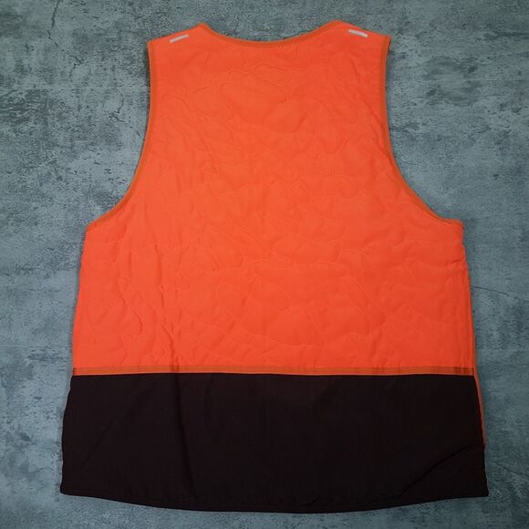 NIKE Therma Fit Wild Run Reversible Repel Running Vest Jacket Mens MEDIUM Orange - Picture 4 of 9
